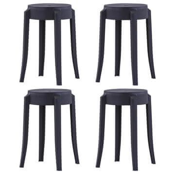 Vidaxl Stolčki 4 kosi plastika