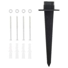 Vidaxl Vrtni stebriček z vtičnicami, svetilko in klinom 16x16x39,5 cm