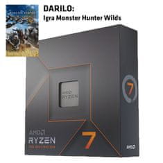 AMD Ryzen 7 7700X 4,5/5.4GHz 32MB AM5 105W BOX brez hladilnika procesor + Darilo: Monster Hunter Wilds