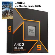 AMD Ryzen 9 9950X 4,3/5,7GHz 16c 80MB 170W AM5 brez hladilnika BOX procesor + Darilo: Monster Hunter Wilds