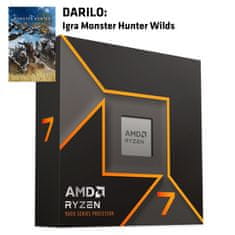 AMD Ryzen 7 9700X 3,8/5,5GHz 8c 40MB 65W AM5 brez hladilnika BOX procesor + Darilo: Monster Hunter Wilds