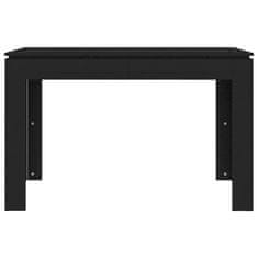 Vidaxl Jedilna miza črna 120x60x76 cm iverna plošča