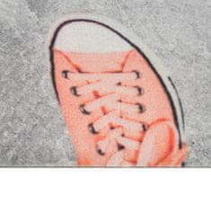Vidaxl Kuhinjska preproga pralna napis shoezone 45x150 cm žamet