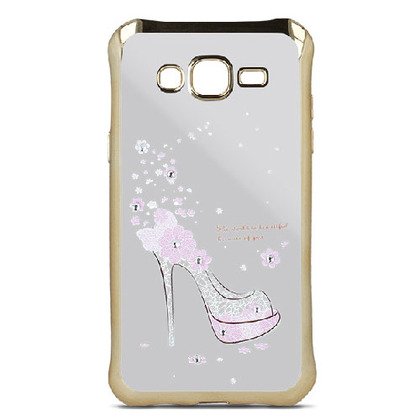 Nobrand Silikonski etui Beeyo Girly za iPhone 5 / 5S - zlat