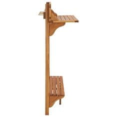 Vidaxl Balkonska barska miza 90x37x122,5 cm trden akacijev les