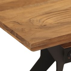 Vidaxl Jedilna klop 110x40x46 cm trden akacijev les in jeklo