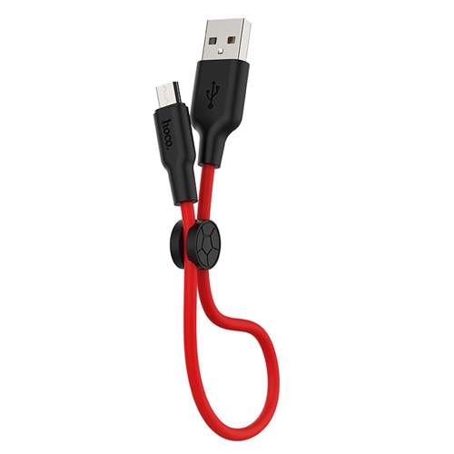 Nobrand Kabel Hoco micro USB - črno rdeč, 25cm
