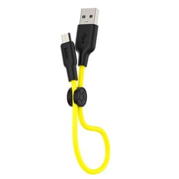 Nobrand Kabel Hoco micro USB - črno rumen, 25cm