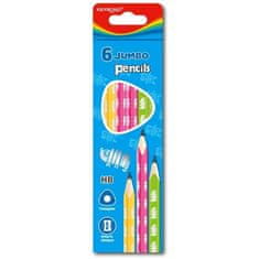 KEYROAD Grafitni svinčnik Neon JUMBO, HB, 6 kosov