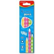 KEYROAD Grafitni svinčnik Neon JUMBO, HB, 6 kosov