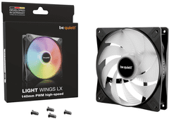 Be quiet! Light Wings LX High Speed ventilator, RGB, 140mm, 4-pin PWM (BL129)
