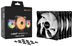 Be quiet! Light Wings LX ventilator, 120mm, 4-pin, 3 kosi (BL121)