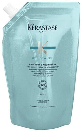 Kérastase Bain Force Architecte (Strengthening Shampoo Refill) 500 ml polnilo za šampon za zelo lomljive in po