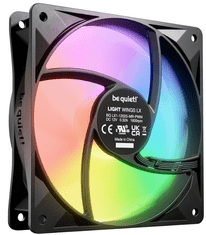Be quiet! Light Wings LX ventilator, RGB, 4-pin, črn, 3 kosi (BL122)