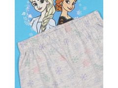 Disney Frozen Anna Elsa Modra bombažna pižama s kratkimi rokavi za dekleta, kratke hlače 7 lat 122 cm