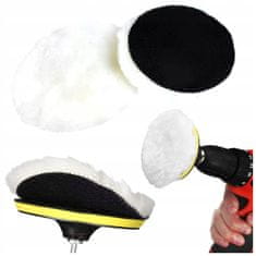Korbi Set polirnih krznenih blazinic, nastavek za disk, ježek, 125 mm
