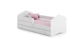 shumee Enojna postelja Wave 140x70 z ograjo
