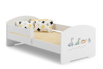 shumee Enojna postelja Luk 140x70 z umetniškim delom - Dinozavri
