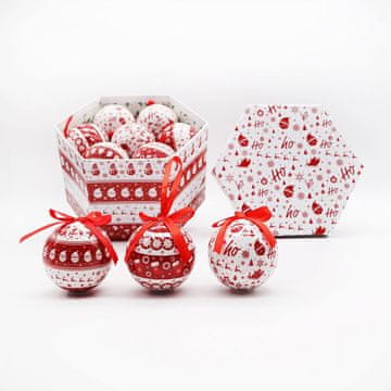 Denis Žogice 7,5 cm 14/1 pakiranje rdeče in bele barve