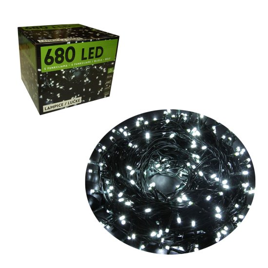 Denis 680 LED, svetilka, bela svetloba, 8 funkcij