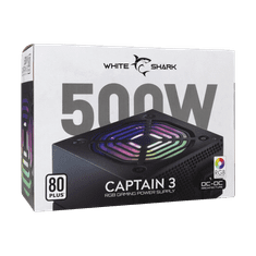 White Shark napajalnik GPSU-W500F CAPTAIN-3 500W 80+ RGB