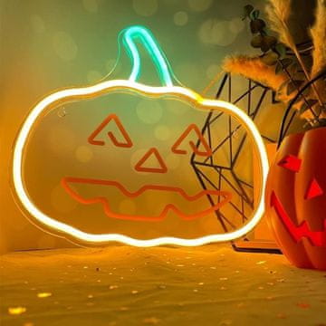 Forever Dekorativni LED neon Pumpkin oranžna zelena