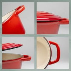 Kela Pekač Kela KL-12860 Calido iz litega železa rdeč oval 29,0x23,0x11,0cm 4,0l