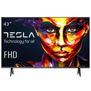 TESLA Televize , 43E635BFS, smart, FHD, Android 11. 43" (109 cm), DVB-T/T2/C/S/S2, Bluetooth, Wi-Fi, 90 W