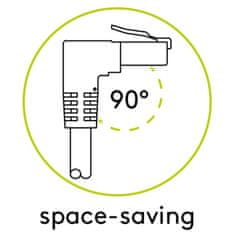 Goobay U/UTP CAT 5e kotni 90° 15m črn patch kabel