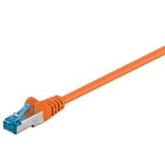 Goobay S/FTP CAT 6A patch 1 m oranžni mrežni povezovalni kabel