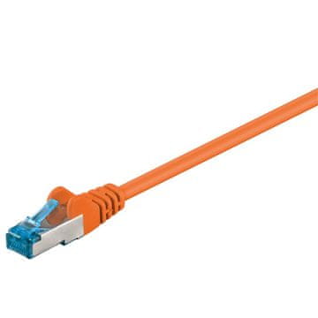 Goobay S/FTP CAT 6A patch 3 m oranžni mrežni povezovalni kabel