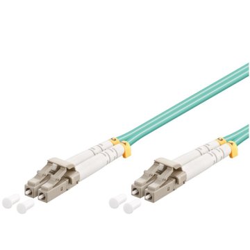 Goobay OM3 Multimode LC-UPC 0,5m turkizna patch optični kabel