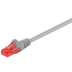 Goobay U/UTP CAT6 3m siv/rdeč mrežni priključni patch kabel