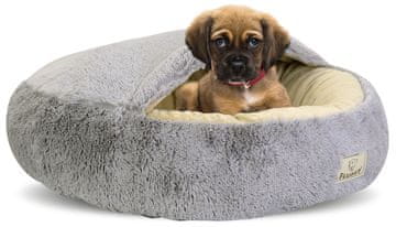 shumee Pasja postelja FLUFFY 60 cm svetlo siva