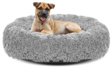 AIO FACTORY Shaggy postelja 40 cm svetlo siva