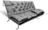 Vrtna blazina 180x60x50 cm + 2 blazini za gugalnico nepremočljiva siva