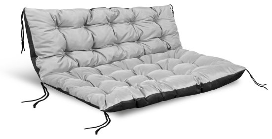 shumee Vrtna blazina 120/80 cm + 120/40 cm za paletno klop nepremočljiva svetlo siva