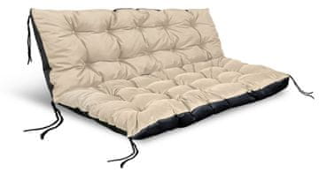 shumee Garnitura vrtnih blazin 120/80 cm + 120/40 cm za klop, nepremočljiva, bež palete