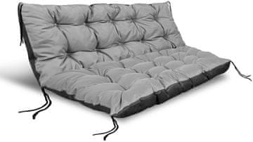 shumee Vrtna blazina 120/80 cm + 120/40 cm za paletno klop nepremočljiva siva