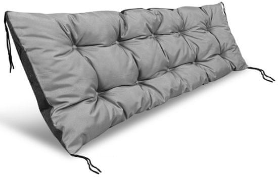 shumee Vrtna blazina 100x50 cm za gugalnico paletna nepremočljiva siva