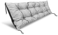shumee Vrtna blazina 120x40 cm nepremočljiva za paletno klop svetlo siva