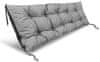 shumee Vrtna blazina 120x40 cm za paletno klop vodoodporna siva