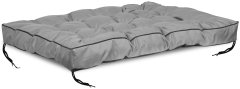 shumee Vrtna blazina 120x80 cm z visoko stranico za paletno klop vodoodporna siva