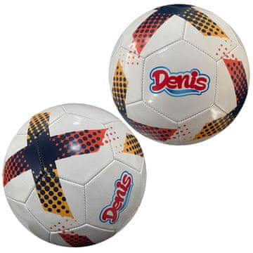 Denis Nogometna žoga vel. 5, rdeče-črno-bela-zelena