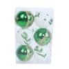 Denis Božične kroglice, 8 cm, 6 kosov/paket, zelene in bele barve
