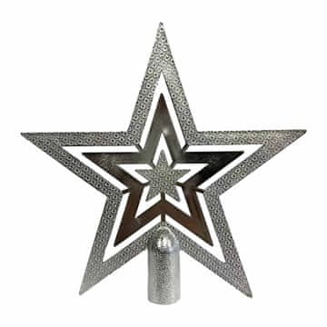 Denis Zvijezda vrh za borovec srebro 18 cm