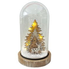 Denis LED stekleni zvonec 12,5 cm