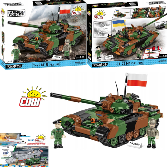 shumee Vojaški bloki Cobi 2624 T-72M1R Tank T-72M1R (PL/UA) Poljska Ukrajina