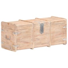 Vidaxl Skrinja za shranjevanje 90x40x40 cm trden akacijev les