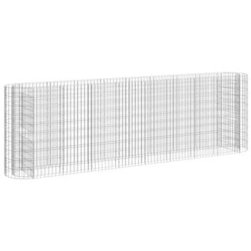 Vidaxl Visoka greda gabion pocinkano železo 330x50x100 cm